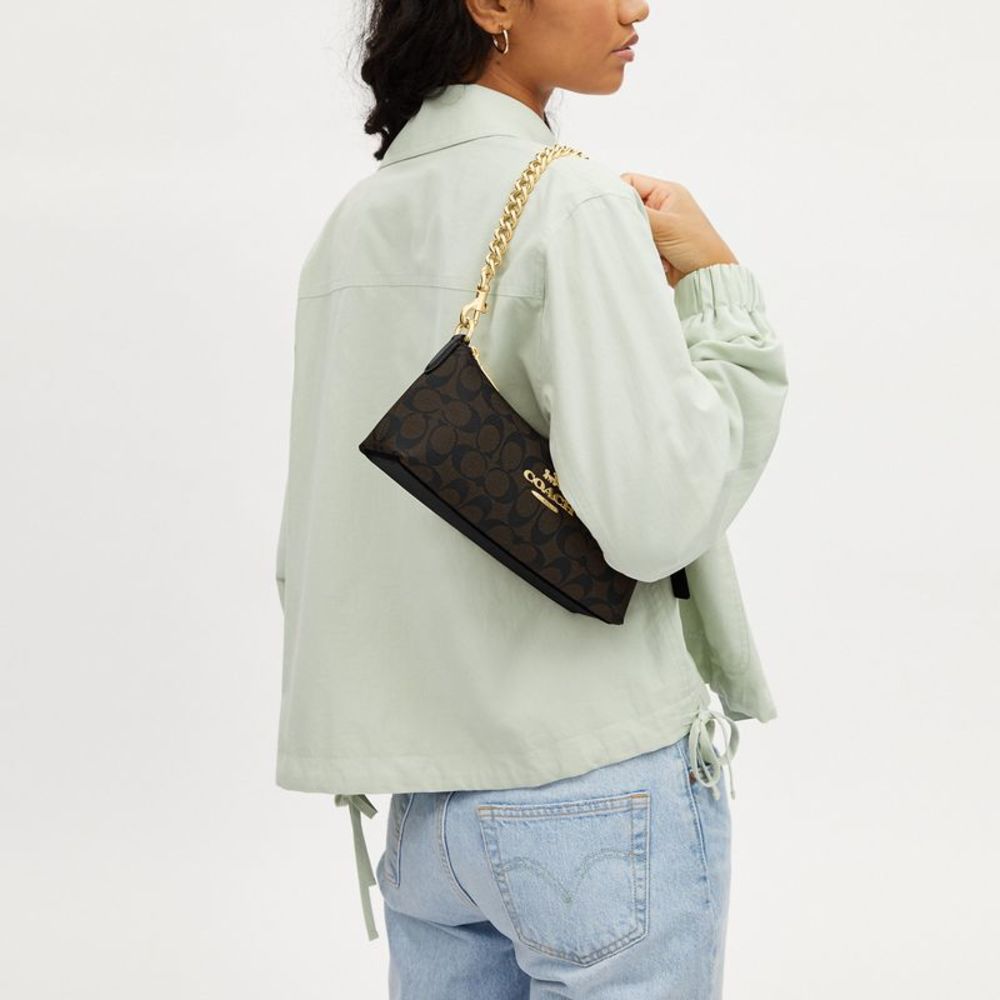 NWT Coach Outlet Charlotte Shoulder Bag In Signature Canvas - Picture 5 of 6